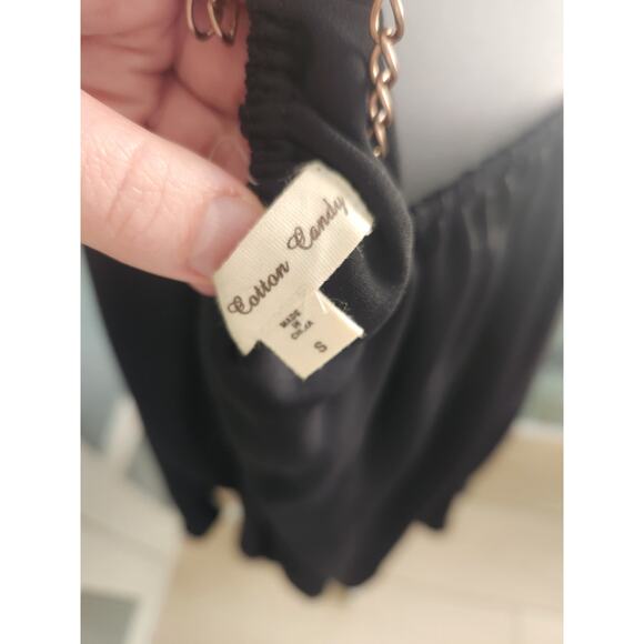 Elegant Black Chain Strap Mini Dress – Open Back Cocktail Party Dress - S - Picture 6 of 8